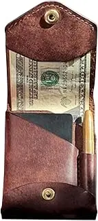 [Bmdjdq] Small Slim Wallet, PU Leather Minimalist Wallet, Slim Bifold Wallet, Built in Pen Slot, Multiple Card Slots, Scratch Resistant, 1 Set, for Travel, Men