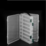 Double Sided Fishing Lure Hooks Bait Tackle Storage Box Hard Case Waterproof
