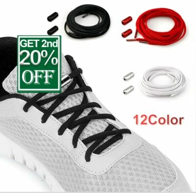 No Tie Shoe Laces Flat Elastic Shoe Laces Lazy Easy Sneakers ShoeLaces 110cm