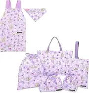 COLORFUL CANDY STYLE NT900200 Disney Kindergarten Entrance School Entrance 6-Piece Set, Lesson Bag, Shoe Case, Drawstring Bag, Gymnastics Clothes Bag, Lunch Bag, Cup Bag, Small Storage, Back Cloth