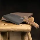 Handmade Serbian knife (steel X12MF), bone and meat cleaver, Serbian kitchen