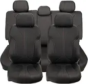 MCRACING Premium Car Seat Covers Set of 5 - Universal Fit for BYD Shark 6 - Waterproof PU Leather, Scratch-Resistant, Full Protection Against Dirt & Pet Hair - Black