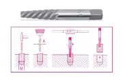 Beta Tools 1430 Broken Screw Stud Tapered Extractor M8-M11 014300011
