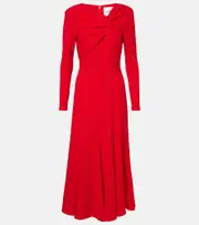 [Roland Mouret] Roland Mouret Gathered cady midi dress AU 8 red
