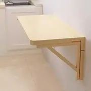 Wall Mounted Drop Leaf Table, Wood Wall Mounted Folding Table, Space-Saving Foldable Floating Workbench, Wall-Mounted Small Desk Table(40x80cm/15.7x31.4in)