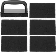 Toyvian 1Set Multi Function Cleaning Brush Grilled Rack Sponge Brush for Countertop BBQ Grill Cleaning Durable Kitchen Brushes with Handle Quick Drying Lightweight