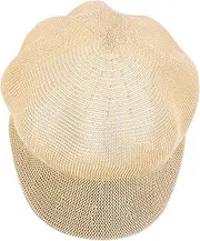[SAFIGLE] Summer Essential Octagonal Sun Hat Visor Straw Visor Cap for Women Comfortable Khaki