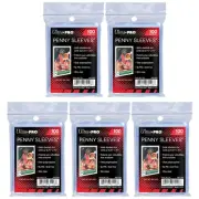 Ultra PRO 2.5" x 3.5" Soft Trading Card Penny Sleeves 5 Packs of 100 Sleeves