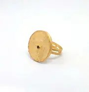 Samira Ring in Sterling Silver with Garnet & Matt Finish - Elegant Jewellery in Australia