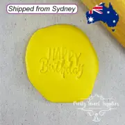 HAPPY BIRTHDAY Embosser 40mm - Custom Cookie Cutters Cake Fondant Embosser