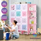 Kids Cube Storage Cabinet Shoe Rack Wardrobe Clothes Cupboard Toy Box Book Shelf