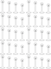 [Lcolyoli] 30PCS 16G Clear Acrylic Lip Rings Monroe Labret Studs Piercing Jewelry Bioflex Ear Tragus Helix Earring Retainer 6-12mm Bar Length 3mm Screw Ball for Women Men