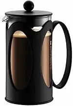BODUM 10685-01 Kenya 8 Cup French Press Coffee Maker, Black, 1.0 l, 34 oz