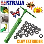 Polymer Clay Gun Extruder Sculpey Sculpting Tool w/ 20 Discs Cake Tool Craft DS