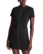 Michael Michael Kors Studded Short Sleeve Mini Dress