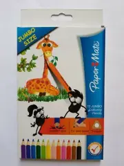 12pc Paper Mate Jumbo Colouring Pencils Art Drawing Coloured Draw Pencil f Kids