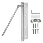 7" Screen and Storm Door Closer Security Spring Door Stopper Silver Tone