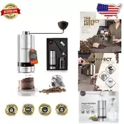 Manual Coffee Grinder with Adjustable Dragon Tooth Burr - Lightweight & Portable