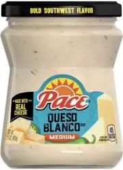 Pace Queso, Queso Blanco Cheese Dip, Great for Nachos, 15 oz Jar