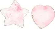 2pcs Nail Art Display Boards Manicure Set Resin Agate Palette Heart Shape Nail Art Tool Kit Display Racks