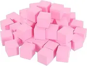 uxcell 100Pcs Wood Blocks for Crafts, 1 Inch Unfinished Wooden Cube Pine Wood Square Block for DIY Craft Projects, Pink