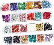 Nail Art Wear Nails 3mm Flat Back Rhinestones for Manicure 2 Boxes of 3D Nail Decor Elegance and Shiny Manicures