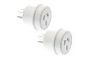 2x Moki Travel Adaptor AUS NZ to USA Power Plug Adapter Charger Socket Outlet WH