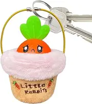 Cute Plush Keychain, Cute Cartoon Carrot Keychain Radish Pendant, Creative Backpack Decoration, Carrot Pot Cutting Plush Toy For Birthday, Festival, Keys, Bag, Purse