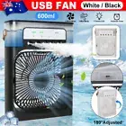 Portable Desk USB Fan Mini Air Conditioner Ice Mist Cooler Quiet For Bedroom AUS