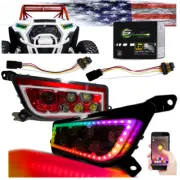 RZR LED Headlight Halo RGB Polaris XP Turbo 1000, 900, General (Red RGB Halo)