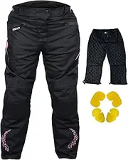 RIDERACT® Waterproof Motorcycle Pants Women Gallop Motorbike Waterproof Trouser Cordura Touring Adventure Motocross Pant with Free CE Armor