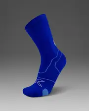 Vectr Cushion Crew Socks, 2XU, M, Surf/White, Unisex