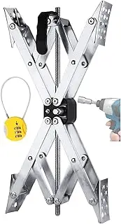 Maxchock X-Shaped RV Stabilizer XL Wheel Chock (Allow Drill Adjust) with Lock Dual Axel RV Travel Trailer Camper Tire While Camping -1 Pack