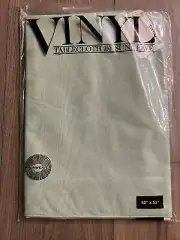 VTG Sunweave Flannel Back Tablecloth 52” x 52” Square Made in USA Green