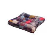 Seat Cushion Stereoscopic Protective Cotton Flower Printed Yoga Round Floor Cushion Household Supplies -A