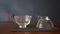 在飛比找Okini 器物書優惠-日本玻璃作家 橋村大作 手作 冰裂紋 玻璃 高臺酒杯茶杯