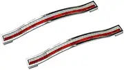 Crystal Drawer Knobs,Dresser Knobs,2PCS Modern Europe Style Crystal Glass Square Diamond Crystal Door Knob French Flair Pull Handle for Cupboard/Cabinet/Wardrobe(128mm,Red+White) (Color : Red+White,