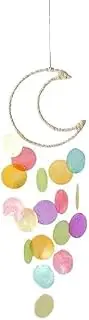 Gifts for Women Wind Chimes,Moon Shell Wind Chime Dream Catcher Room Balcony Garden Wall Decoration Pendant,Wind Chimes for Home Garden Hanging Decor (Color : Multi-Colored)
