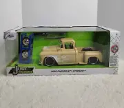 Jada Just Trucks 1955 Chevrolet Stepside Tan Die Cast 1:24 W/ Tire Rack