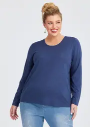 [Virtuelle] Taking Shape Wool Bamboo Top Size 26 in Slate Blue - Plus Size Women's Clothing Slate Blue