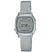 Casio Silver Mesh Strap Petite Women's Digital Watch LA670WEM-7