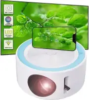 Mini Projector, LCD Portable Projector, Home Projector for Children, 1080P