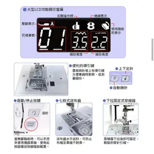 車樂美JANOME J890 電腦型縫紉機 全新含運特價：7890