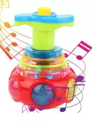 Spinning Top Toy Toddler LED Shining Music Spinner Toy Light Up Spinning Tops