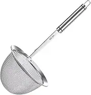 Reusable Filtering Ladle Mesh Colander Spoon Dumpling Straining Basket with Hook Lightweight and for Easy Kitchen Straining and Cooking