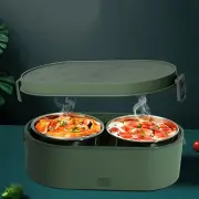 800ML Portable Mini Electric Lunch Box USB Charging Food Heating Container Car Home Rice Food Container Stainless Steel
