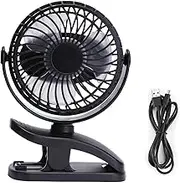 Mini USB Fan, Quiet Clip Table Fan, Portable Mini Fan, Small Table Fan with 3 Speeds, 360 Rotatable Adjustable Speeds for Office, Bedroom, Camping