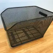 Wire Mesh Bicycle Basket (Rear) —AUS STOCK— Black Bike Retro Crate