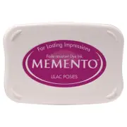 Tsukineko Memento Dye Ink Pad Fade Resistant Stamping Pad - Lilac Posies Purple
