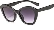 [HAOMAO] Vintage Polygon Cat Eye Sunglasses For Women Jelly Color Square Frame Uv400 Protection Sun Glasses Asshows Blackgray